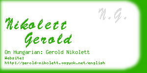 nikolett gerold business card